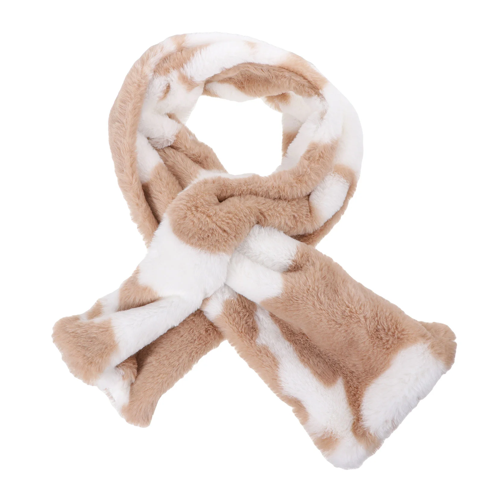 Cow Print Scarf Neck Hairy Women Luxury Cashmere Muffler Scarves Thin Knit Warmer Silk Buckle Fluffy Women's Handkerchief Man