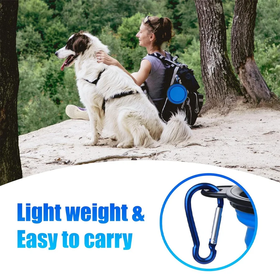 Dog Bowl Pet Collapsible Bowls, Collapsible Dog Water Bowls for Cats Dogs, Portable Pet Feeding Watering Dish for Walking Parkin