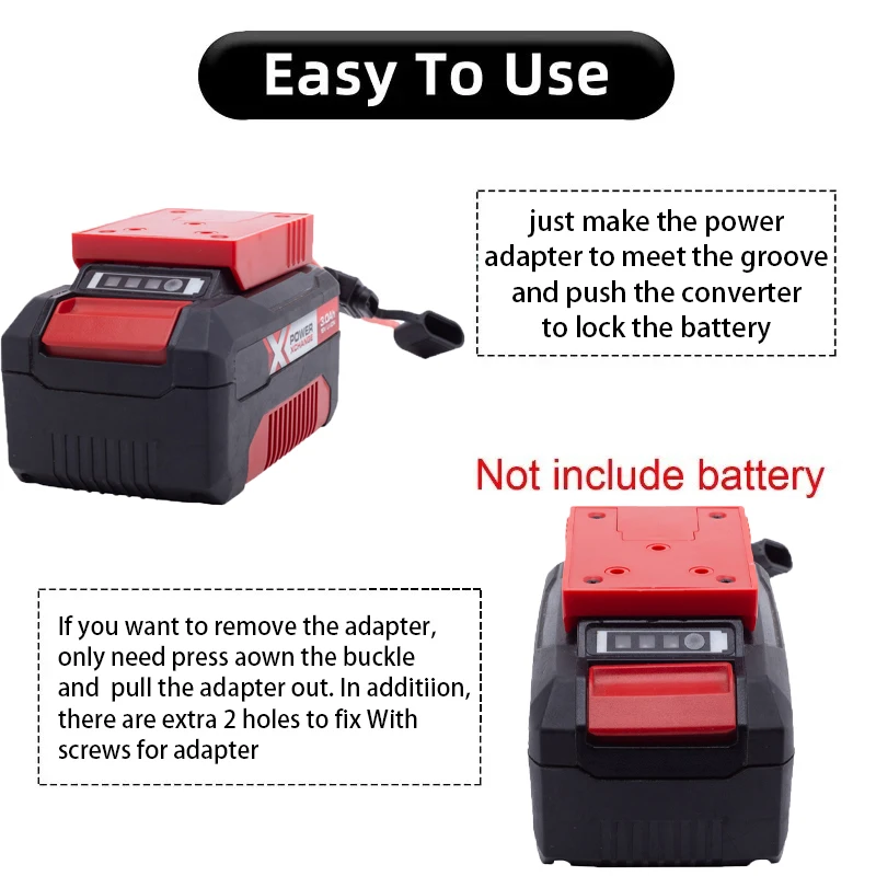 Imagem -04 - Adaptador de Bateria Li-ion com Fusível Conector Conversor 18v 14awg Adaptador Faça Você Mesmo para Máquinas de Aparelhos Carro com Fusível
