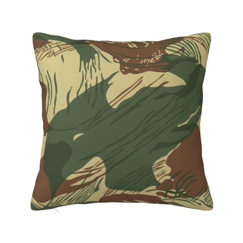 Custom Rhodesian Brush Stroke Camouflage Luxury Throw Pillow Covers Morden Camo Style Cushions Cover for Sofa