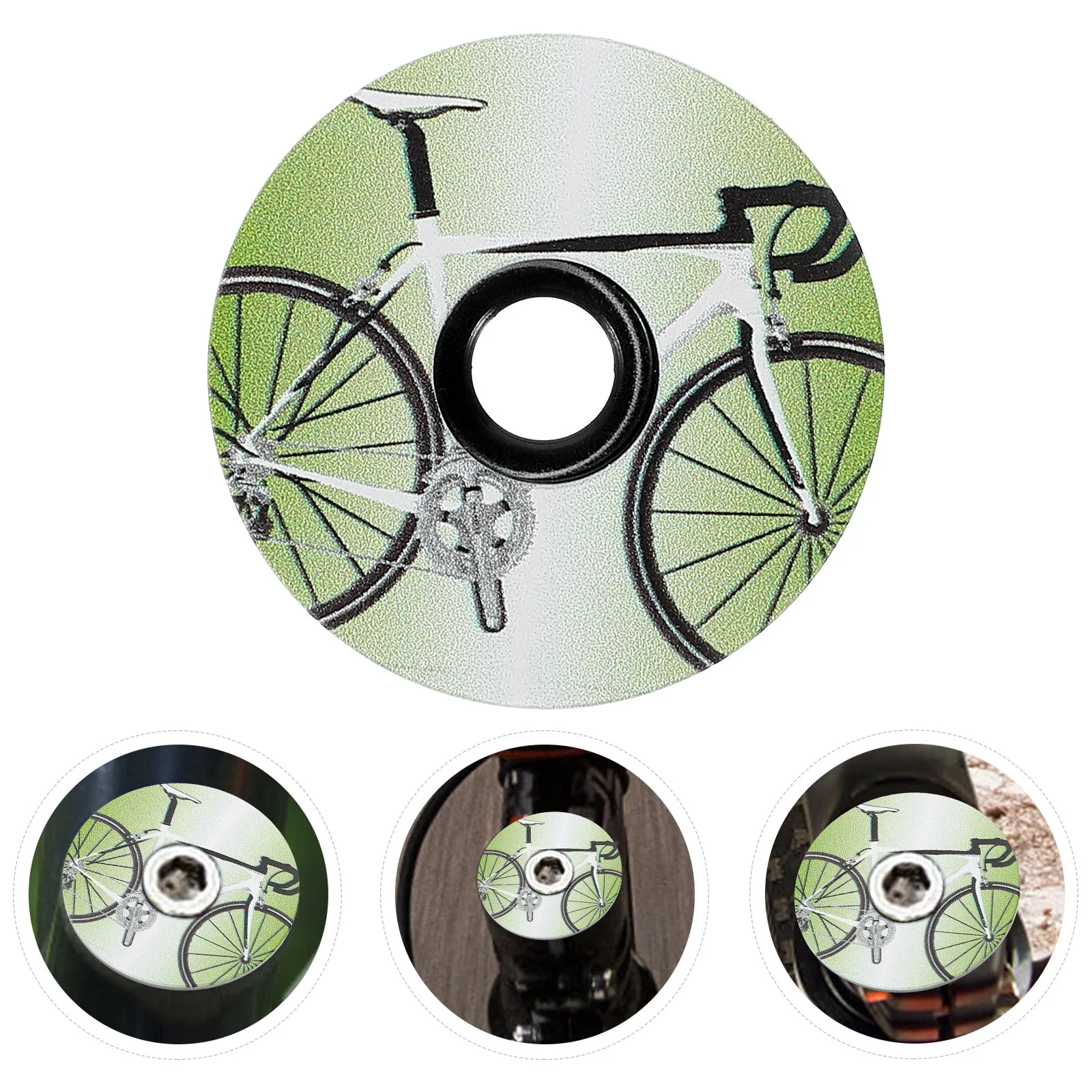 

Bike Headset Cap Aluminum Alloy Sturdy Lightweight Durable Bike Stem Cover Bicycle Accessory Wear Resistant Professional