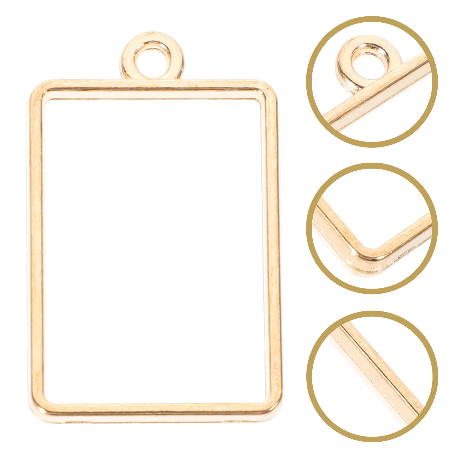 

50Pcs Open Bezel Pendant Charms Alloy Hollow Jewelry Trays DIY Resin Making Supplies for Bracelets Necklaces Open Bezel Pendants