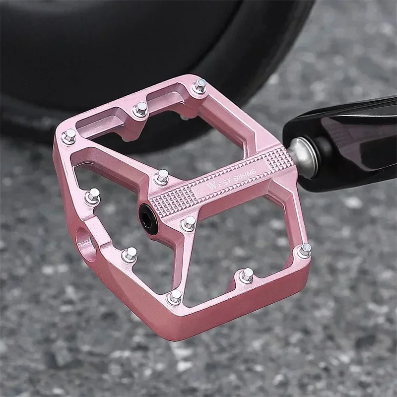

WEST BIKING Сверхлегкие велосипедные педали с градиентной металлической краской, педали MTB из алюминиевого сплава, широкие противоскользящие велосипедные педали DU/3-подшипников