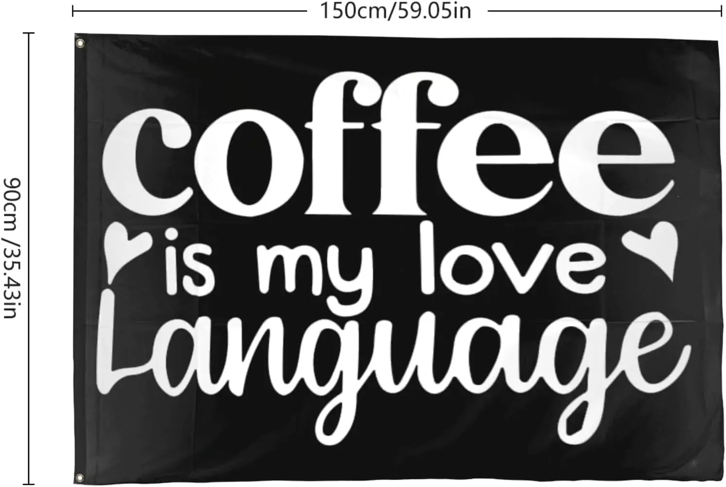 Flagicts 100% Polyester Coffee Is My Love Language Flags