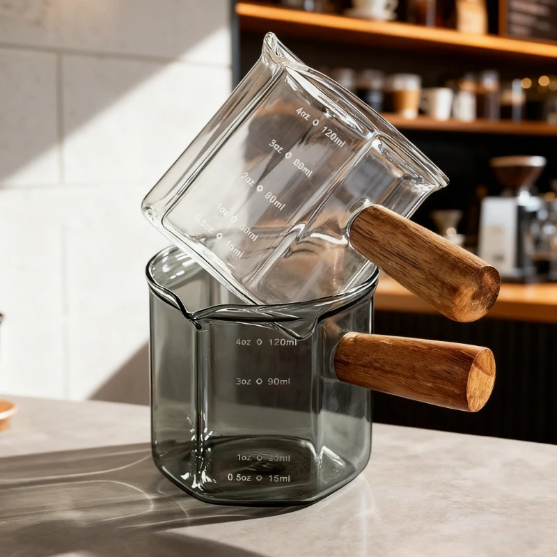 Taza de café de vidrio de extracción de Espresso de 120ML, juego de Taza de café Espresso, Taza de Copo, tazas de café expreso, tazas de café de porcelana