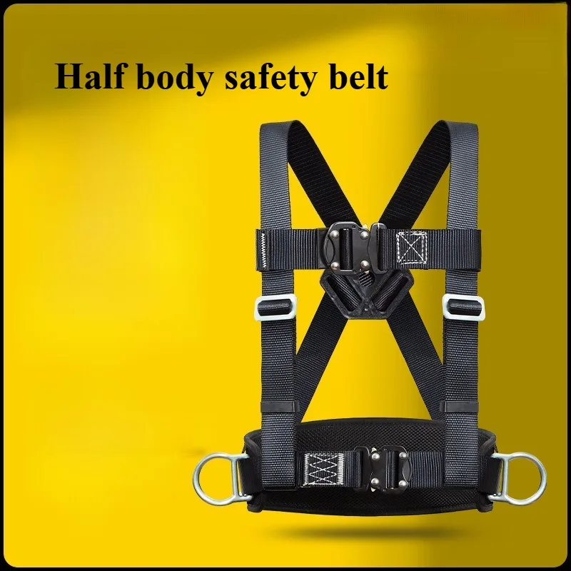 

Outdoor Mountain Climbing Safety Half Body Safety Belt Electrician Double Back Three-point Double D-ring Polyester Safety Belt