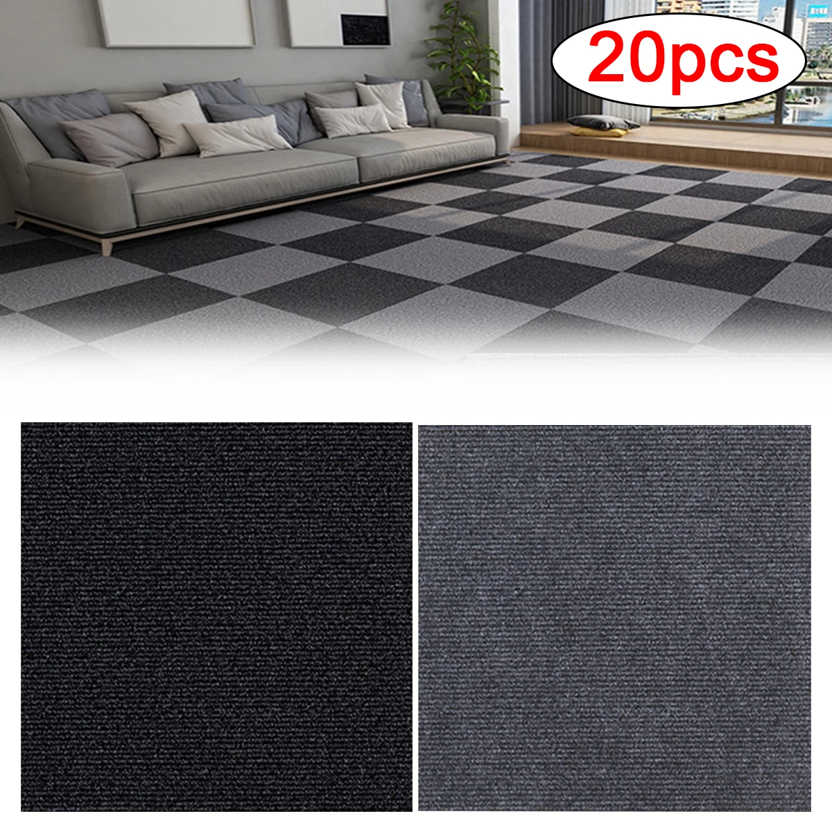 

Carpet Floor Tiles, Peel and Stick Carpet Flooring, Non Slip Absorbent Carpet Mat for Any Place