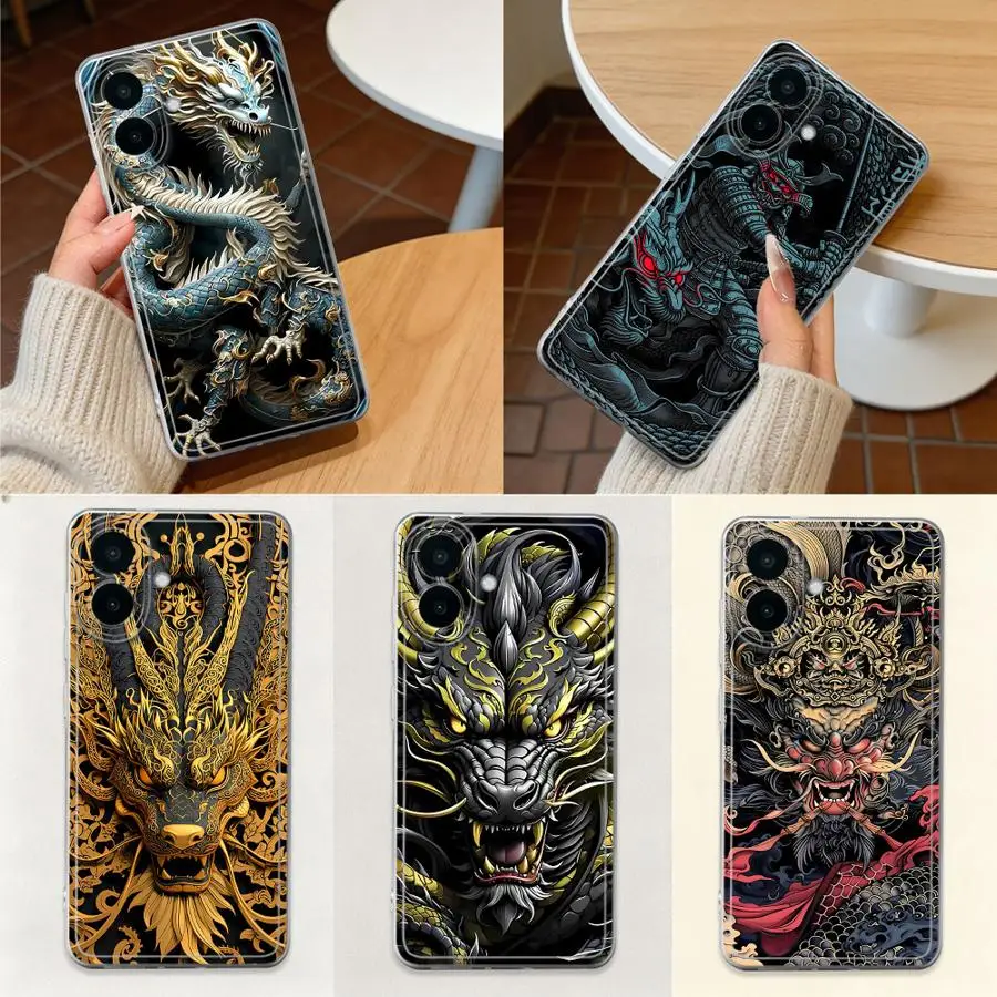 Cartoon Creative Dragon Case for Samsung Galaxy A34 A35 A14 A16 A52 A31 A55 A23 A36 A13 A26 A24 A33 A52 A56 A27 A54 A15 A25 A57