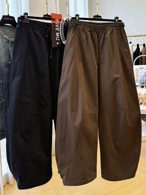 

Брюки-баллоны унисекс больших размеров, широкие, свободные, струящиеся, в американском стиле, повседневные, весна-осень, новинка