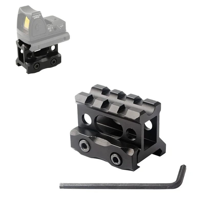 Taktyczny przezroczysty wspornik podwyższający lunetę, mocowanie lunety o wysokości 1 cala, mocowanie latarki, optyki, lasera, pistolet zabawkowy, szyna 20 mm