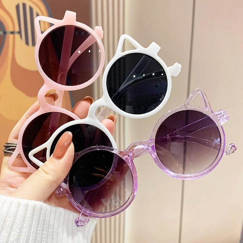 Kids Sunglass Retro Cat Ear Beach Summer Eyewear