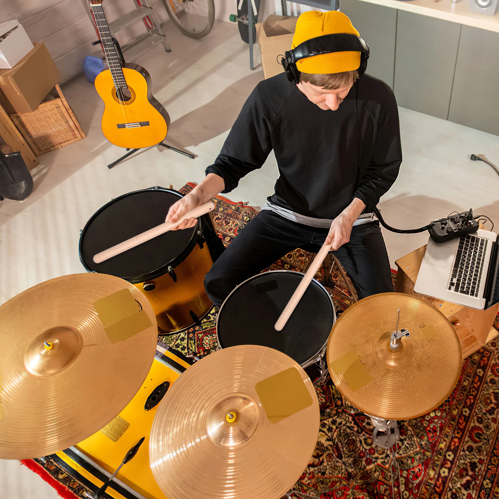 

1 Pair Taiko Drumsticks Wooden Music Stick For Kids Rhythm Training Percussion Instrument Accessories Children Drum Sticks