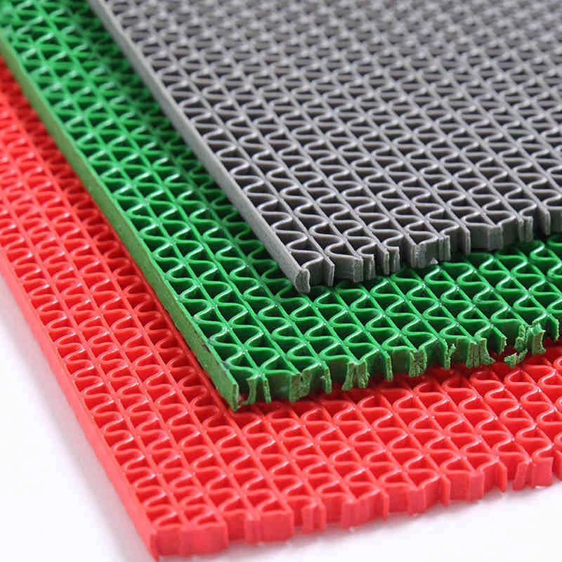 1pcs PVC Plastic Mat for Bathroom and Kitchen, Large Roll Anti Slip Mat, Hollow Grid Mat, Bathroom Floor Mat