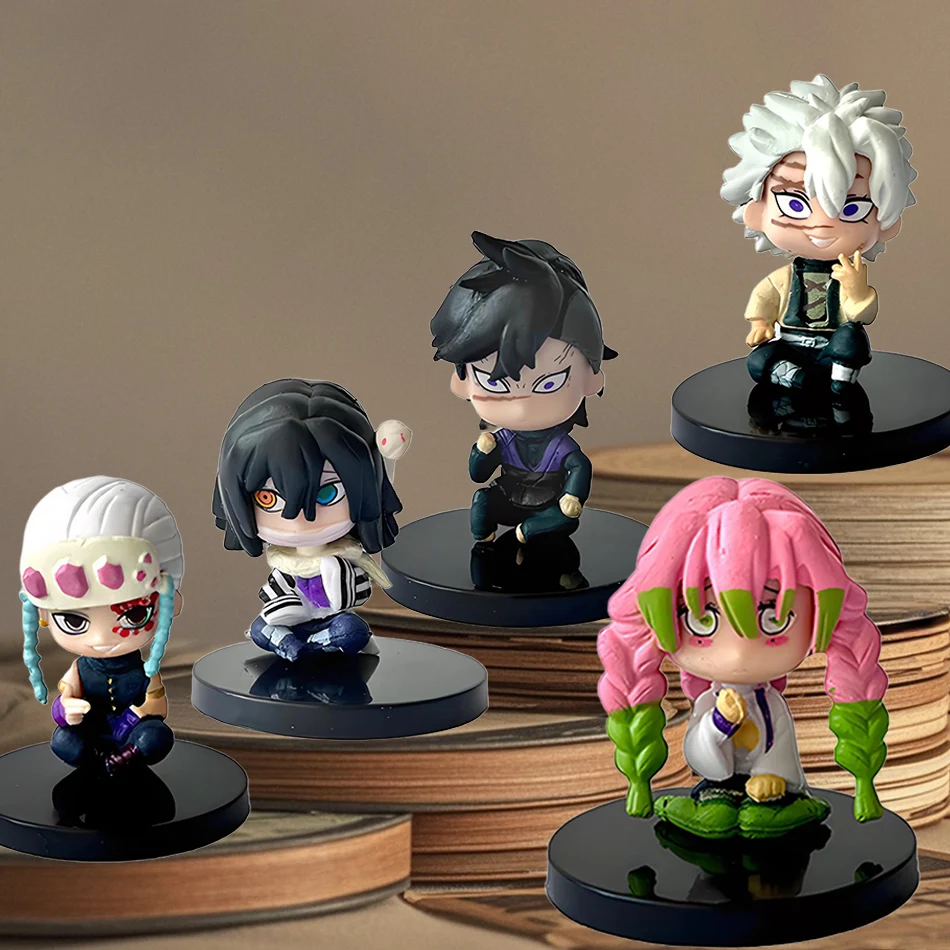 Dämonentöter Figur und Y Anime Dämonentöter: Kimetsu no Yaiba Q Version Shichiching Tanjiro Nidouzi Inosuke Zenizu PVD Figur Modell Puppe Technique fts
