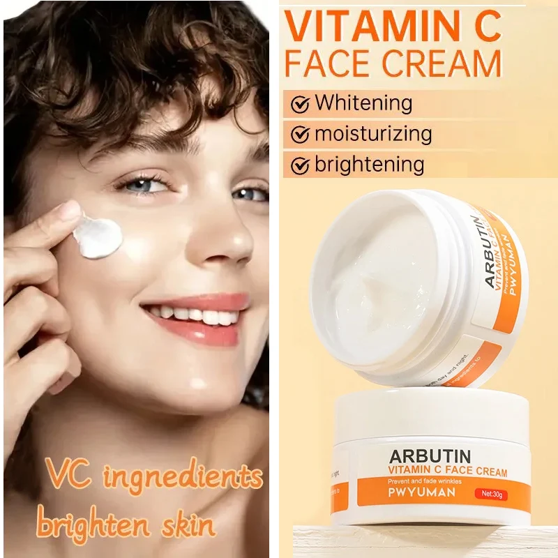 Vitamin C Whitening Freckles Cream Effective Remove Dark Spots Fade Melasma Melanin Moisturizing Brighten Repair Dull Skin Care