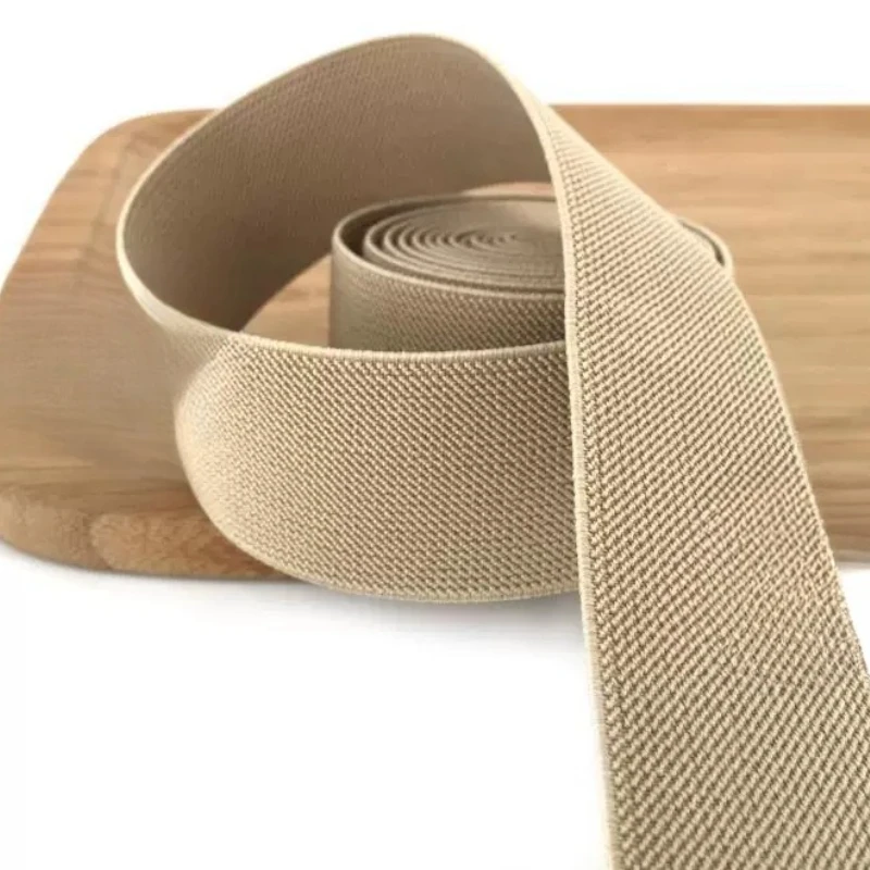 3.8cm double-sided thickened twill loose elastic pants/skirt waistband stretchy rubber band pants waist elastic