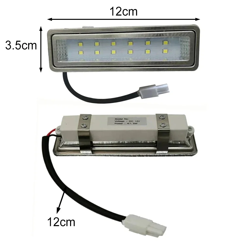 2pcs Pump Lamp Rectangular Cold Light Integrated Stove Lighting Range Hood Lamp DC12V 1.5W Home Appliance Accessories