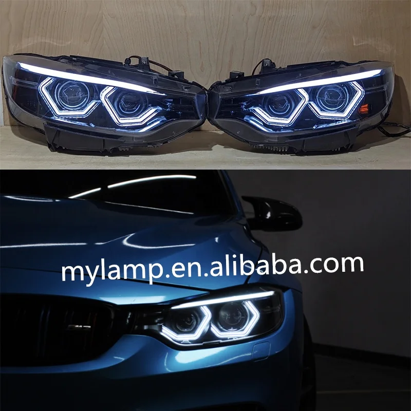 For BMW M3 And 4 SeriesLED Custom Headlights RGB Turbine 2014-2017 Year