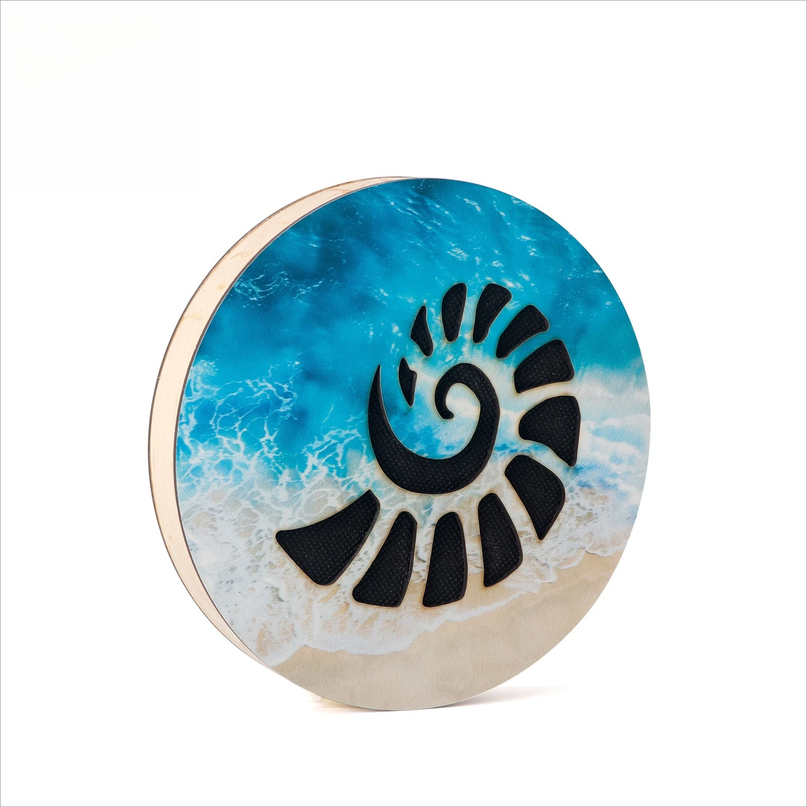 Wave Drum, Birch Ocean Drum, Stream Drum for Yoga Meditation Sound Therapy, Relaxing Instrument
