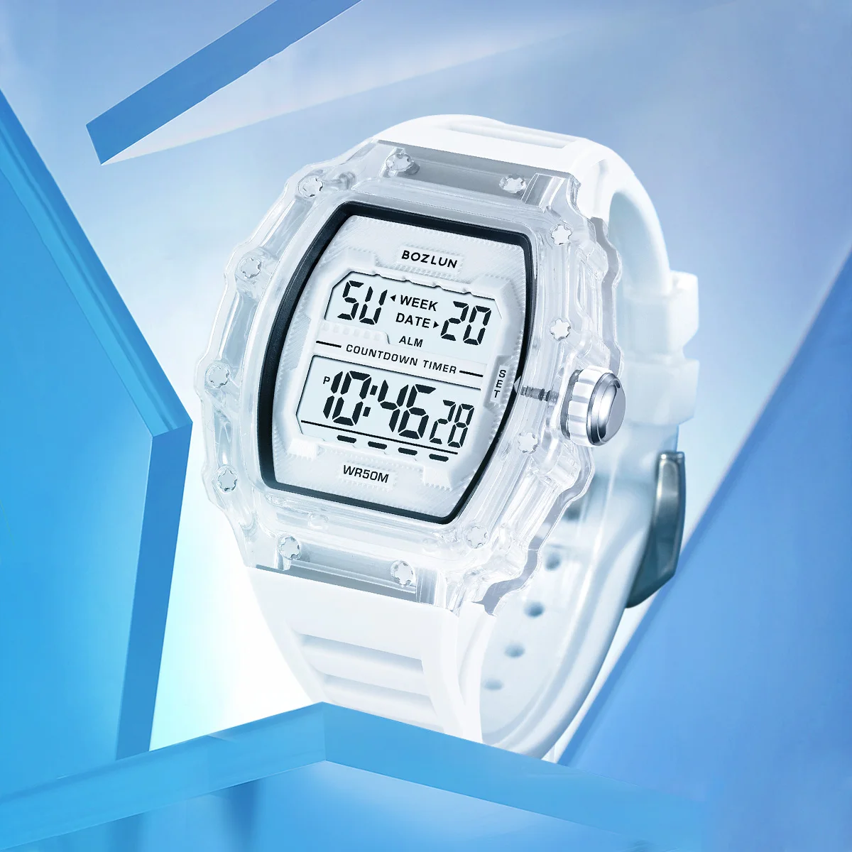 

Модные спортивные мужские цифровые часы, секундомер, противоударные 2-часовые спортивные часы, водонепроницаемые мягкие часы для мужчин, reloj hombre