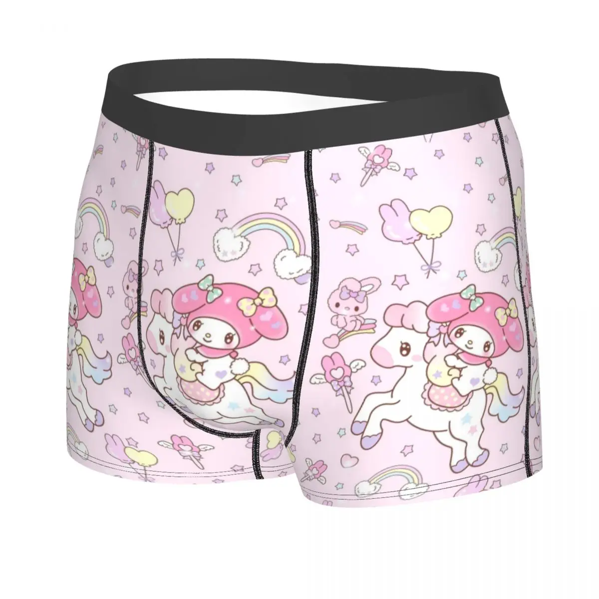 Custom Anime My Melody Underwear Men Breathable Boxer Briefs Shorts Panties Soft Underpants For Male