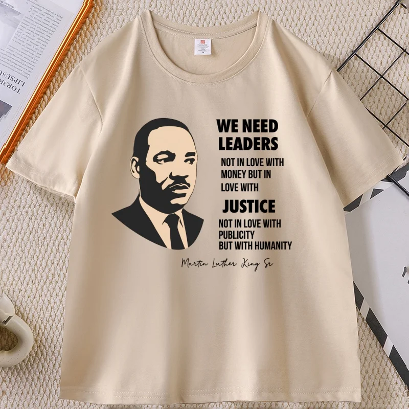 

MLK Saying Shirt, Martin Luther King Day Shirt, Black History Tees, Equality Shirt, We Need Leaders in Love with Justice, Civil