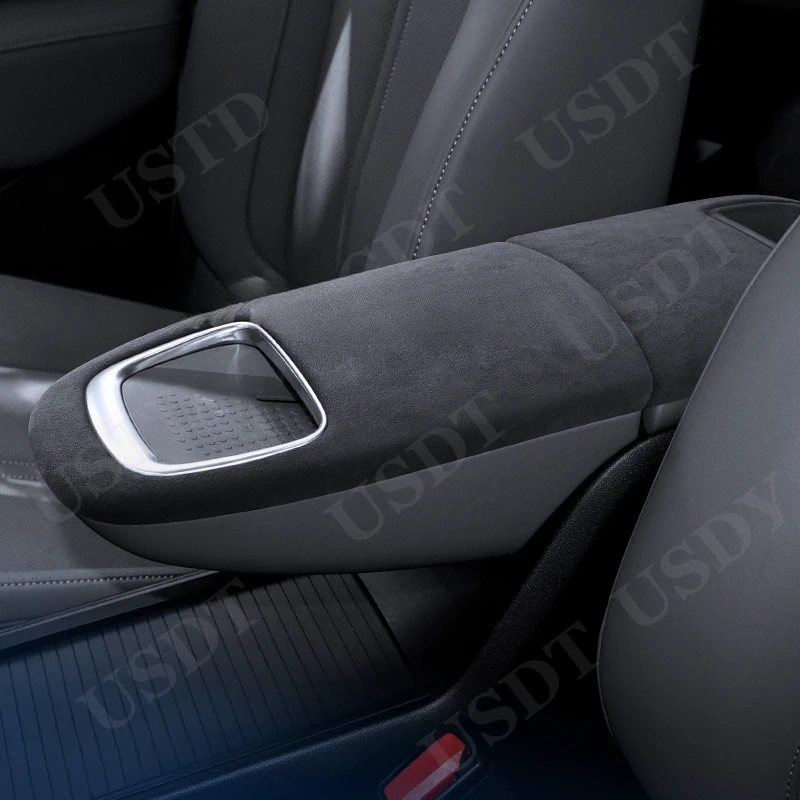 

For ZEEKR X 2025 2024 2023 TOP Suede Rear Armrest Box Lid Sheath Shell Cover Gear Shift Panel Cover Mat