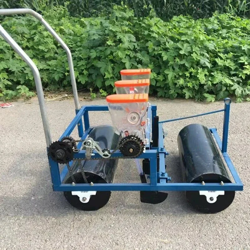 New hand-pushed four-wire sesame seeder, pepper seeder