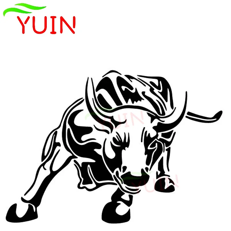 

YUIN Personality Car Sticker Powerful Bull Cars Decal Fashion Body Rear Windshield Decoration PVC Waterproof Sunscreen Stickers