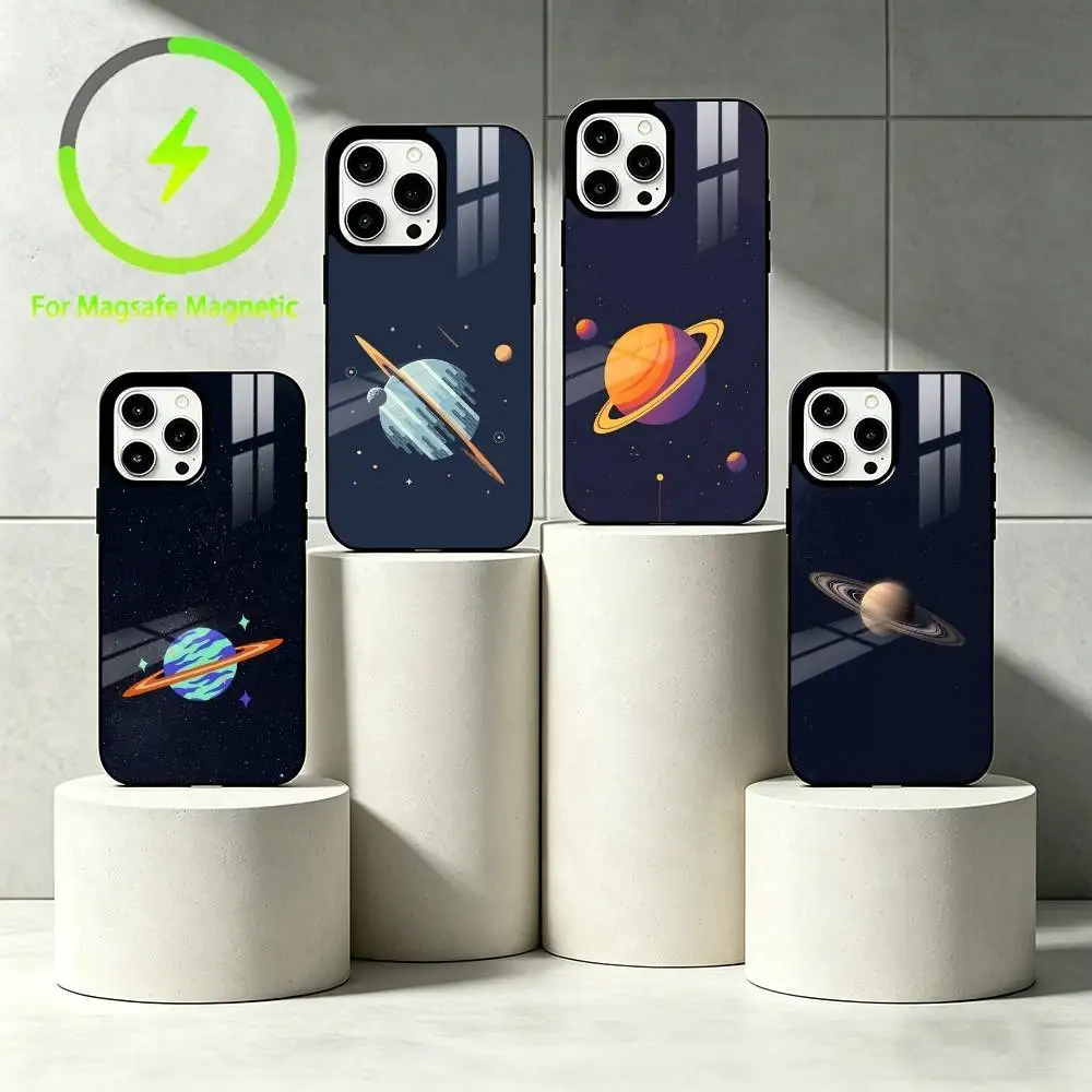 

R-Retro-Futurism Phone Case For iPhone 17 16 15 14 13 12 Pro Max Plus for Mirror Wireless Magnetic Cover