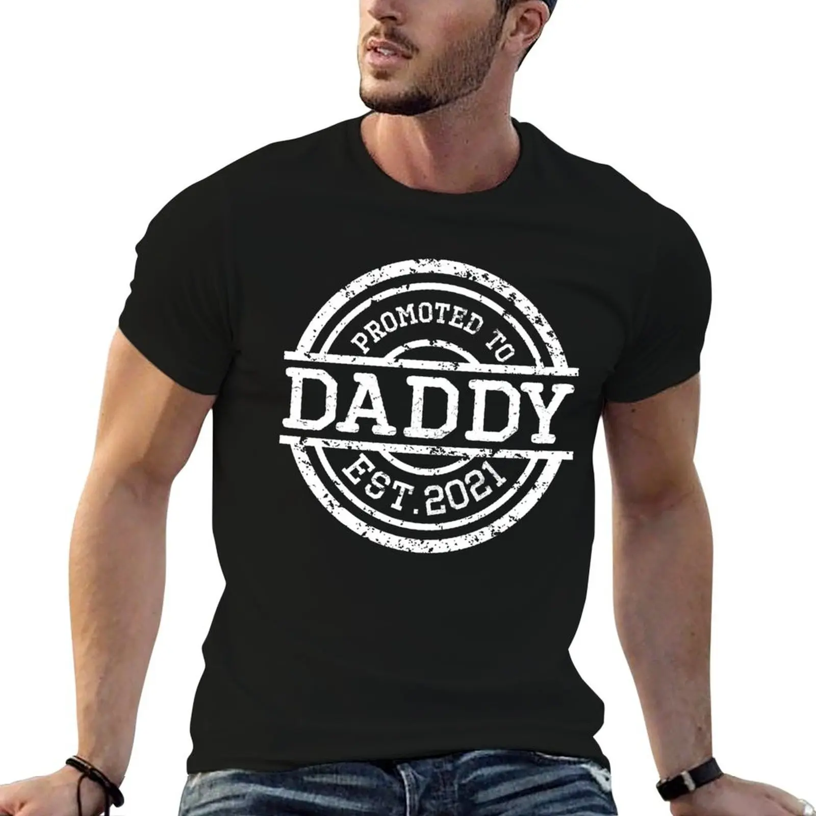 Promoted To Daddy Est. 2021 T-Shirt Louboutins man clothes men t shirts