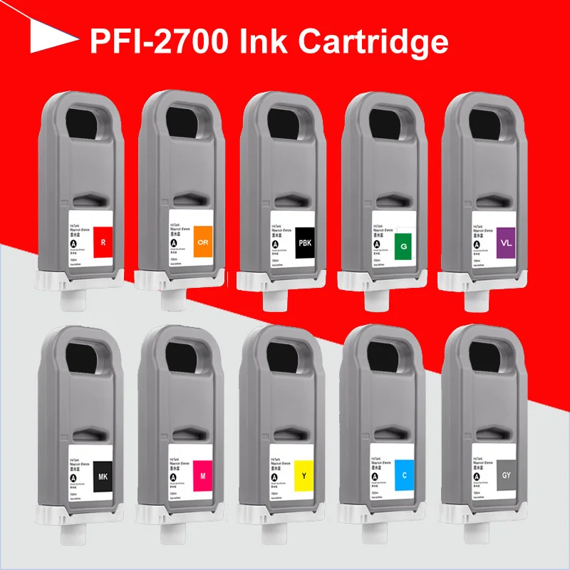 700ml PFI-2700 Ink cartridge for Canon PFI-2700 PFI2700 for Canon ImagePROGRAF GP-2000 GP-4000 GP-4600S GP-6600S printer