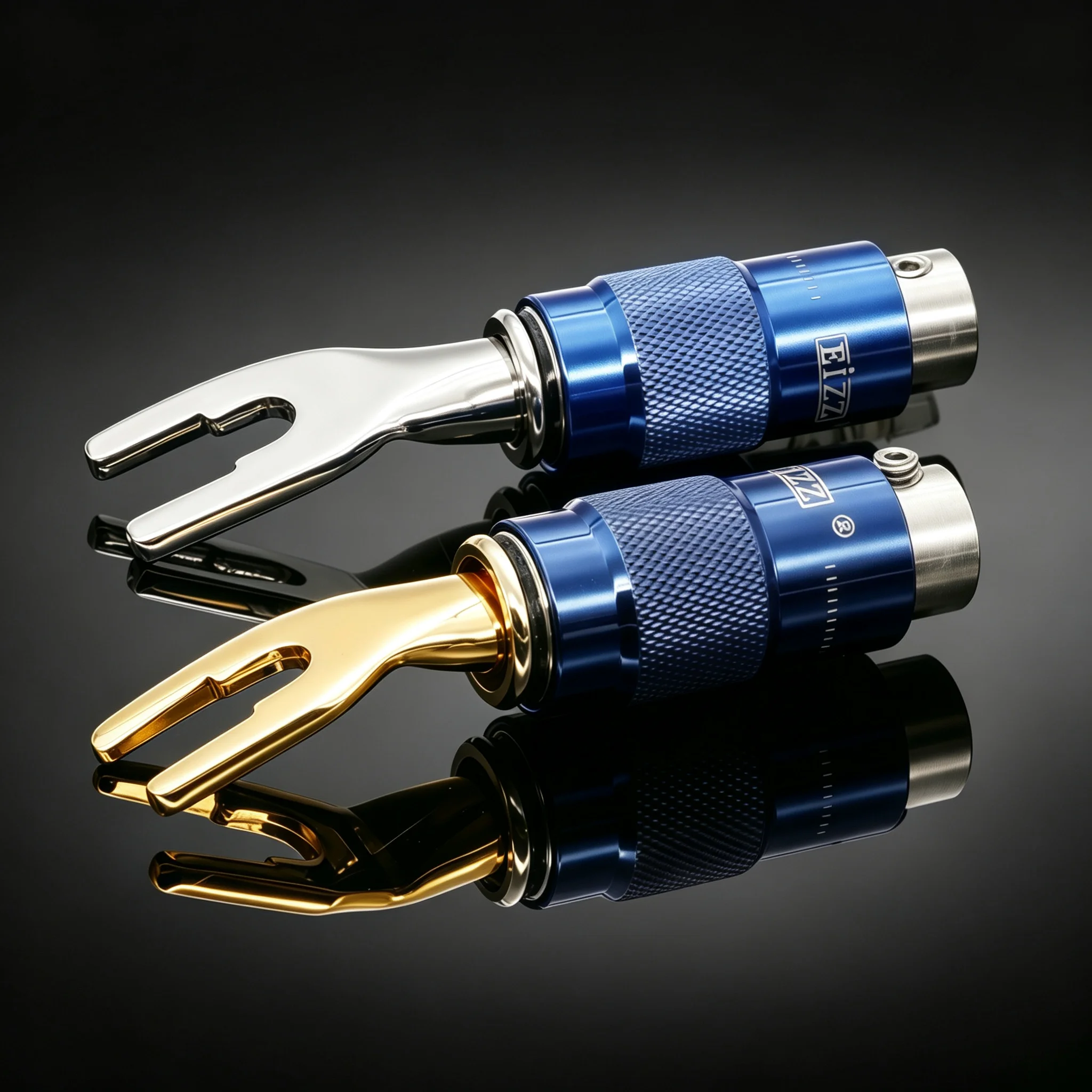 EIZZ OCC Single Crystal Copper Y Spade Banana Plug Gold Plated Speaker Cable Connector HIFI Audio Amplifier Terminal