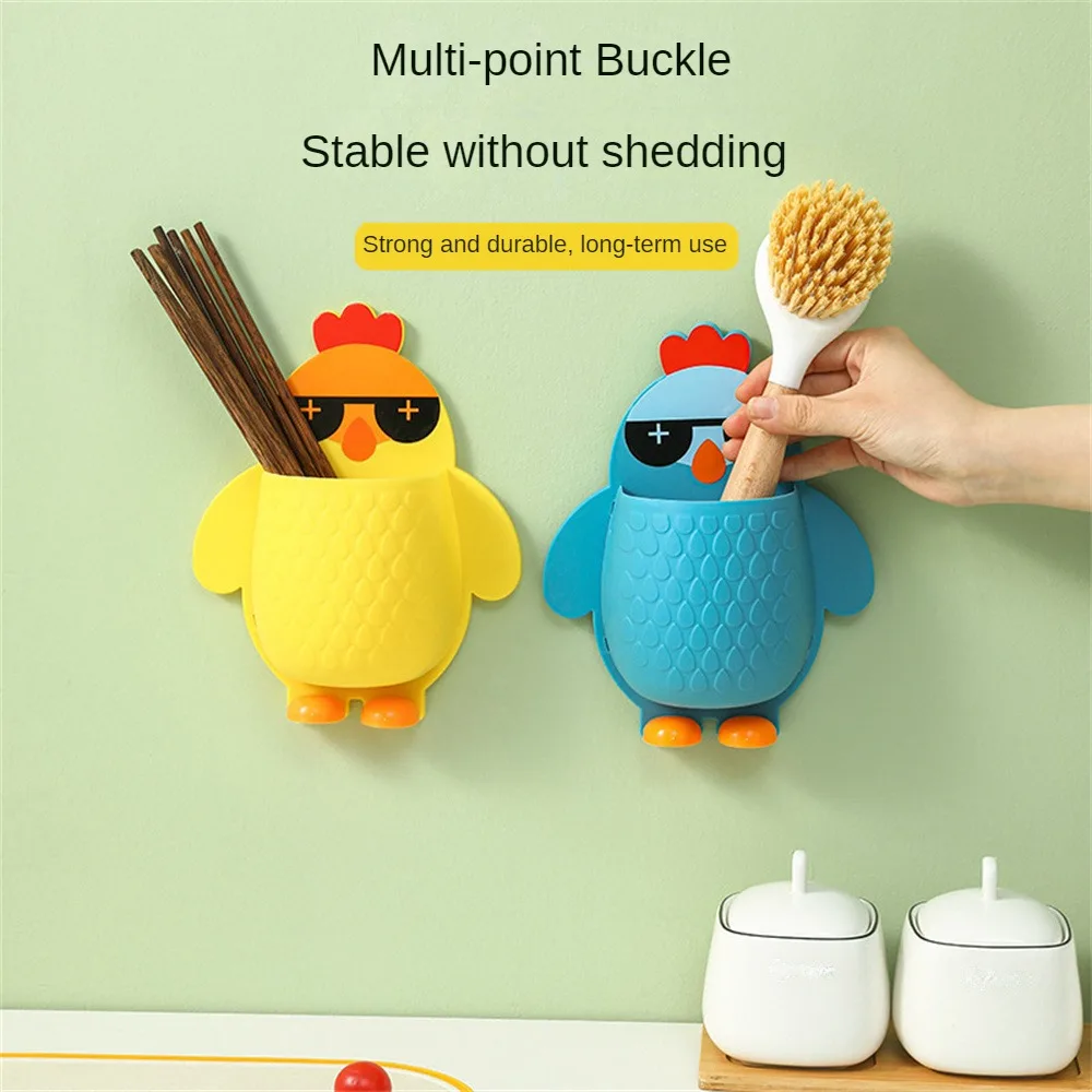 

Cute Cartoon Chick Rack White Shelf Preferred Material Strong Load-bearing Wall Shelf Kitchen Bathroom Creative Storage Rack