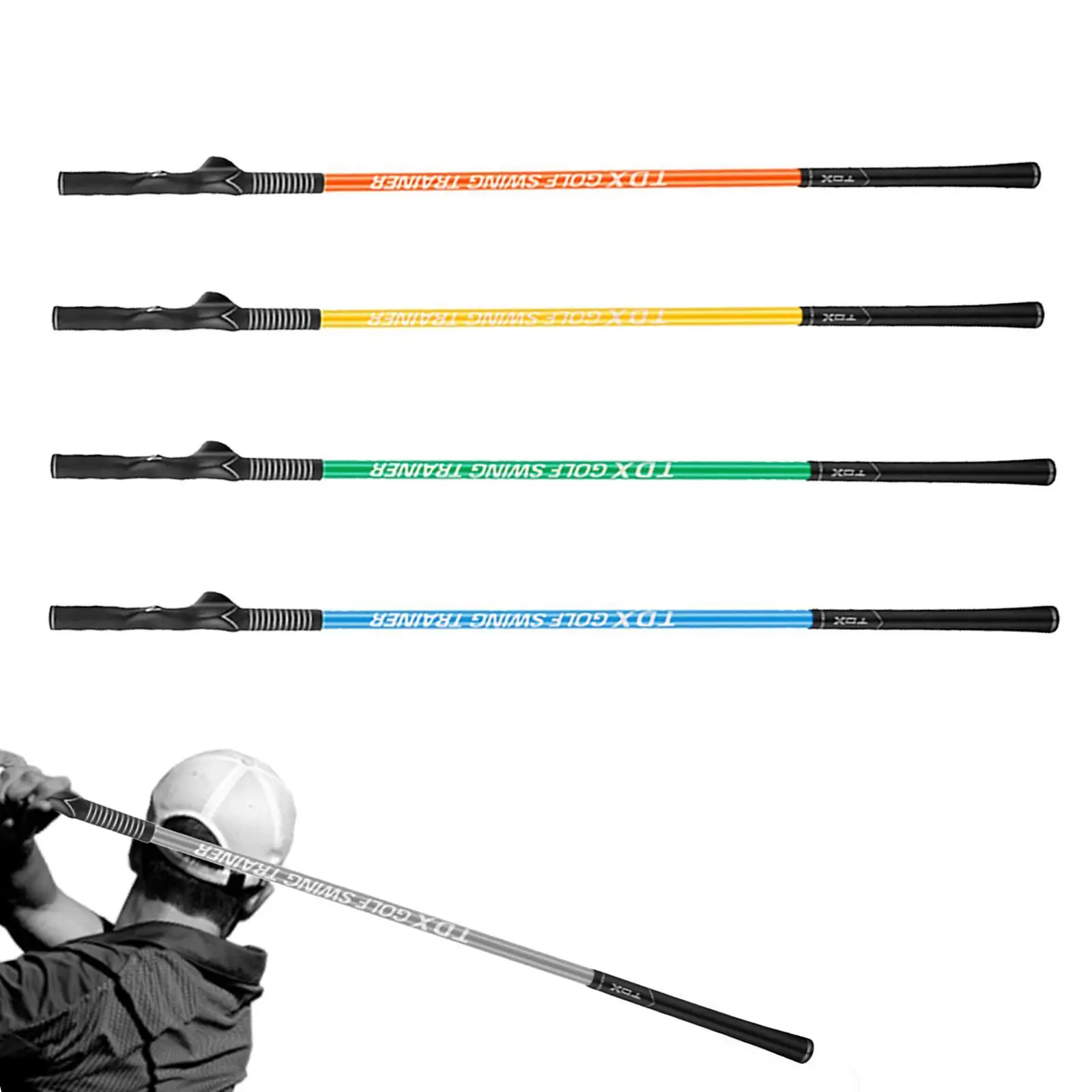 

Golf Swing Trainer Women Men Lightweight Soft Correct Grip Posture Training Stick for Balance Tempo Strength Flexibility Rhythm