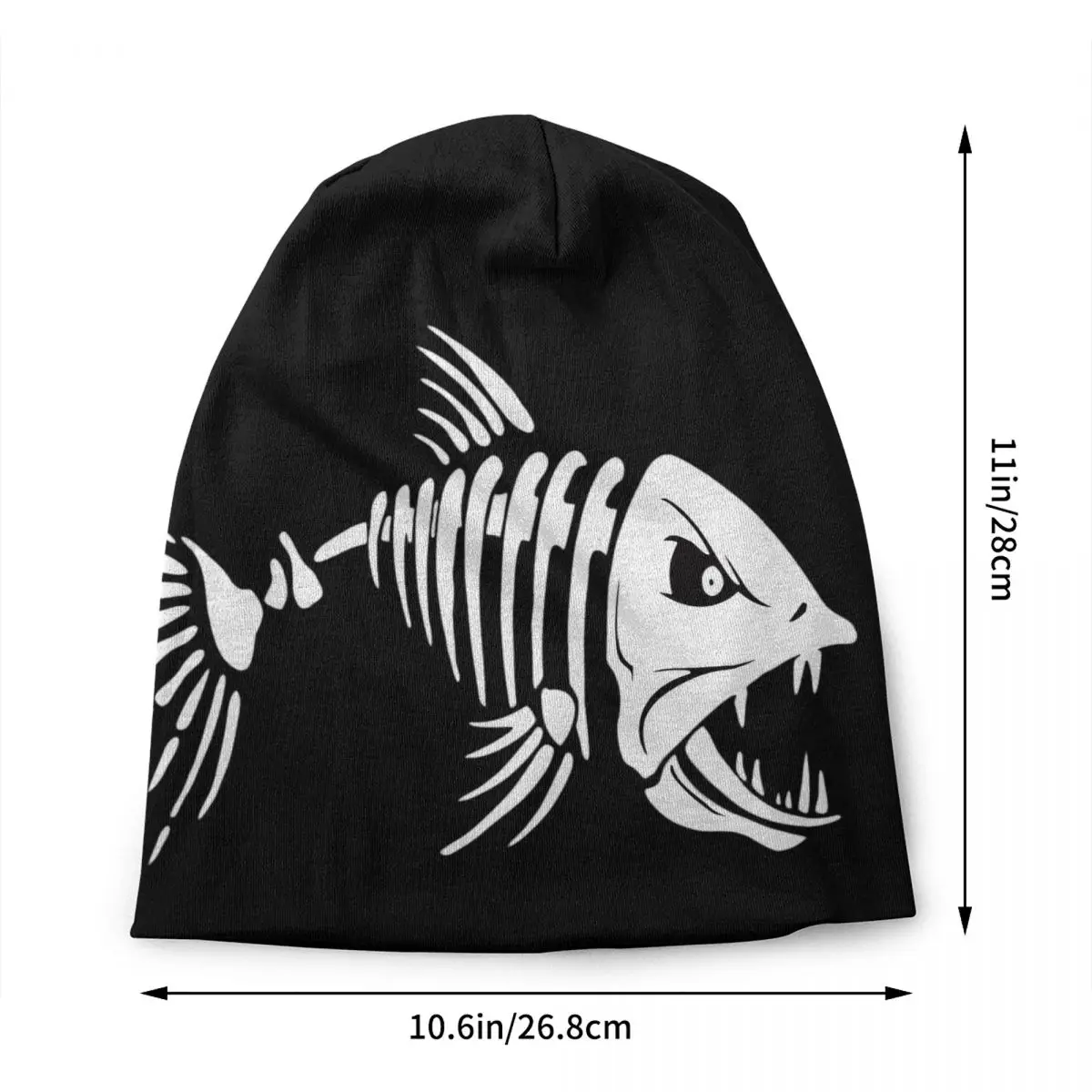 Fish Bone Fishing Skeleton Skullies Beanies Caps For Men Women Unisex Cool Winter Warm Knit Hat Adult Bonnet Hats