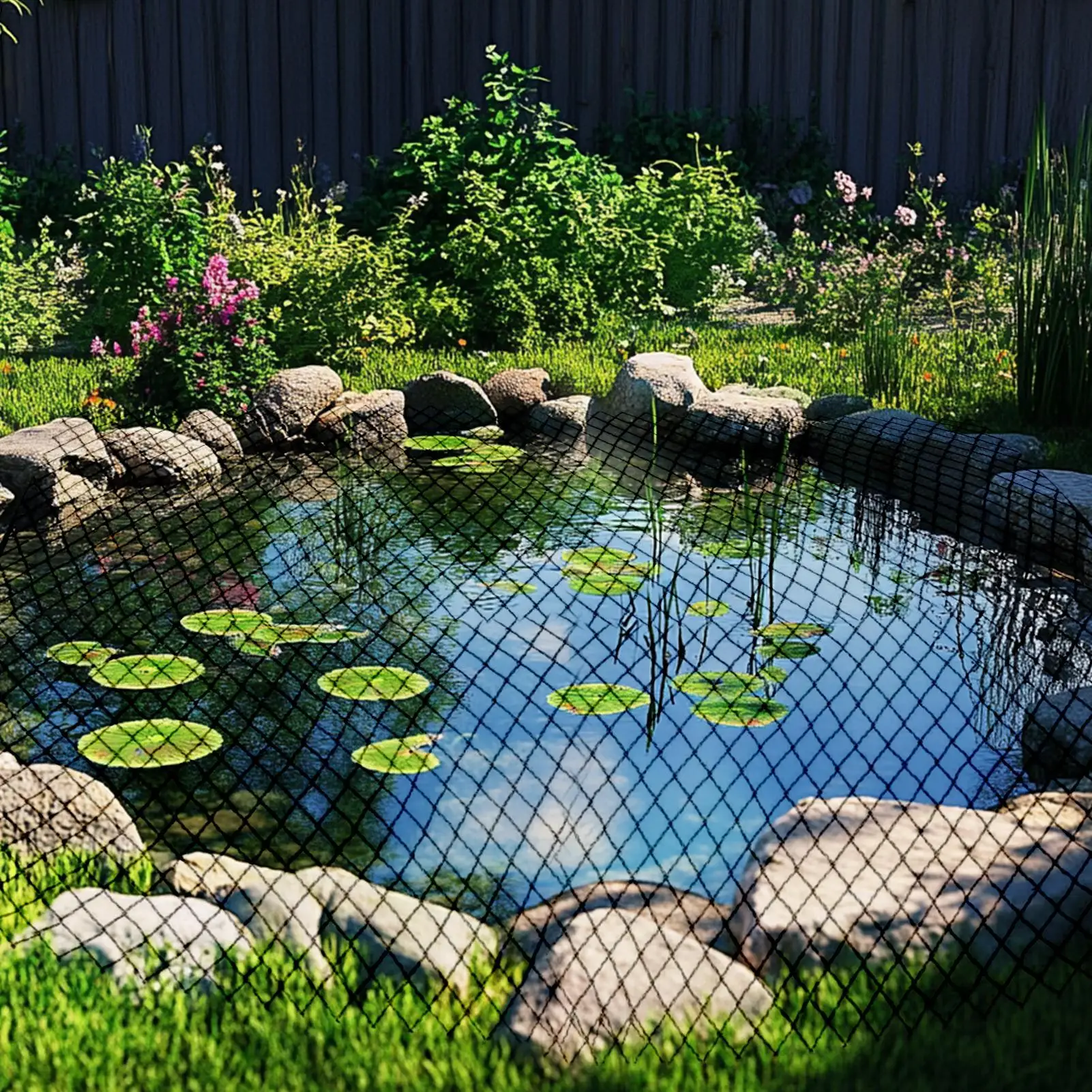 Bird Netting Heavy Duty Adjustable Protective Blocker Cover Outdoor Pond Net For Lake Water River Aquarium Outdoor Outside