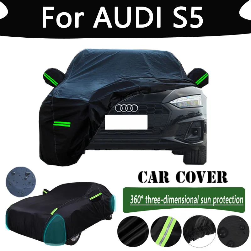 

For AUDI S5 Outdoor Protection Full Car Cover Snow Covers Rainwater Sunshine Dustproof Scratches Car Cover