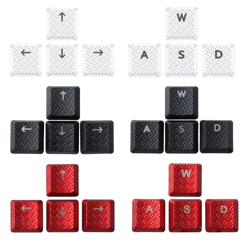 77JC 4Pcs Gaming Carbon Fiber Keycap Low Profile Nonslip Texture Cover Cap for G915/G813/G815/G913 TKL Keyboard