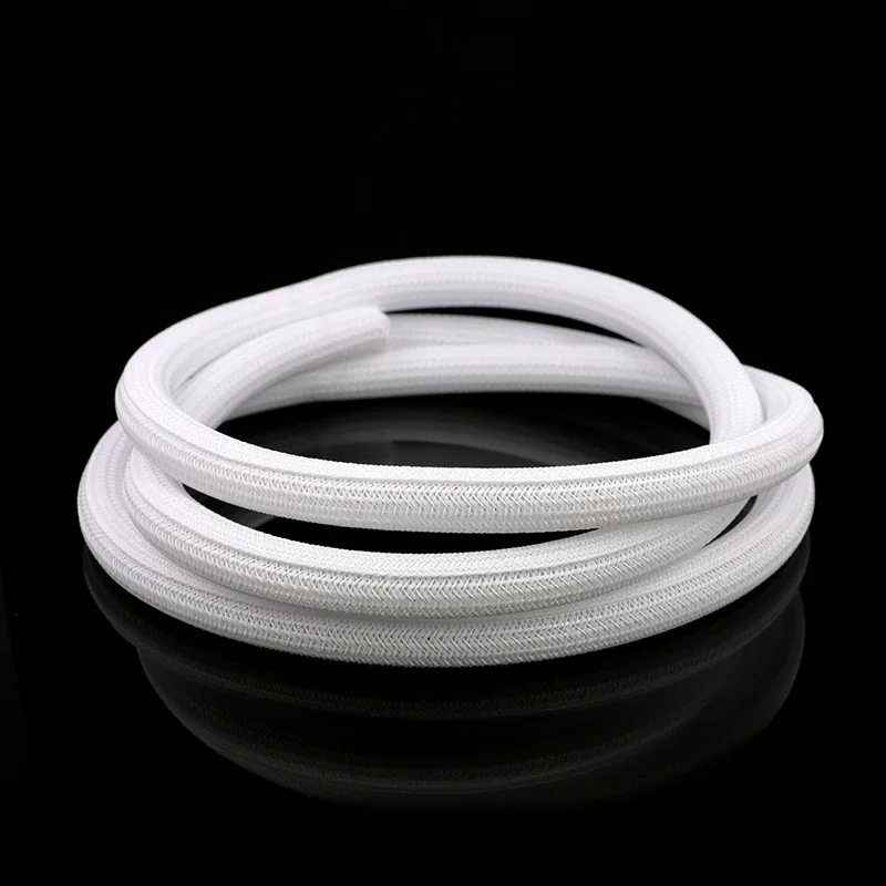 White Self-Closed Cable Sleeve PET Braid 3 5 8 10 13 16 19 25mm High Protection Insulated Power Cord Wrap Sheath Split Sleeving