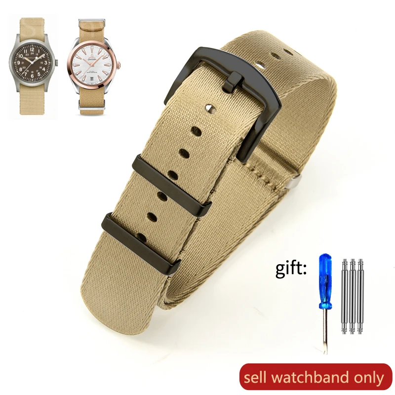 Hochwertiges Nylon-Uhrenarmband für Omega Seamaster 300 Water Ghost Party 20 mm 22 mm für Mido Rolex Tudor Militäruhrenarmband