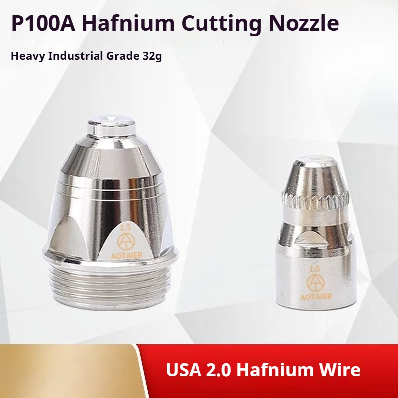 

P80 Plasma Cutting Torch Consumables P100 Electrode Nozzle 32g Heavy-Duty Hafnium Electrode 2.0mm Hafnium Wire for Cutting Gun