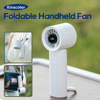 Kinscoter Outdoor Mini High Speed Handheld Fan 2000mAh Foldable Hangle Cooling Fan 100 Gear Speed Air Circulator W/ LED Display