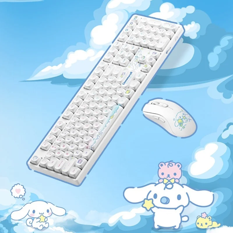 

Akko 5108b Plus Cinnamoroll Joint Sanrio трехрежимная моа-клавиатура RGB 108 клавиш механическая игровая офисная клавиатура компьютерный подарок для девочек