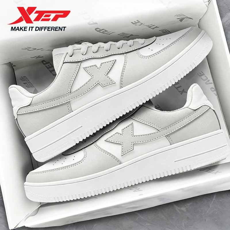 Xtep zapatos de skate para hombres moda estilo callejero moda baja suela gruesa durabilidad cómodo zapato para correr 874119319851