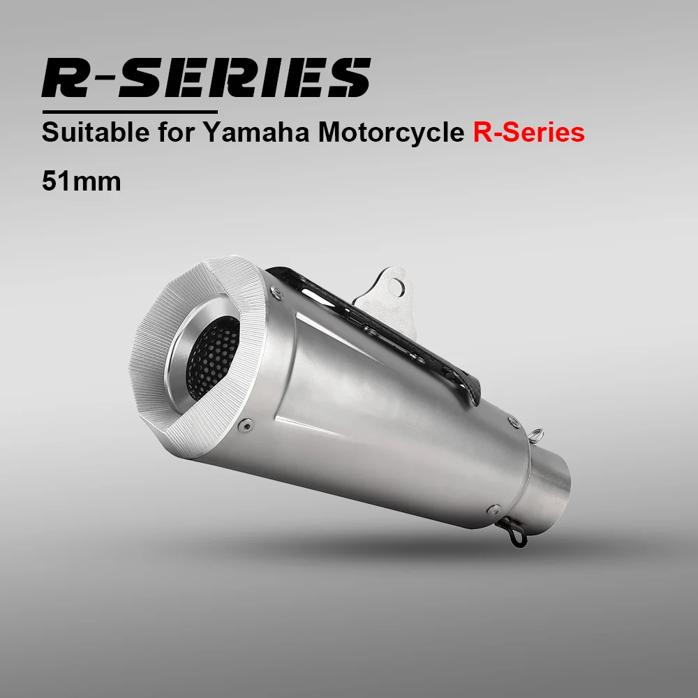 

For Ninja650 Duke790 R7 CB500X Fit - 51mm Universal Motorcycle Exhaust, Racing Muffler with Carbon Cover