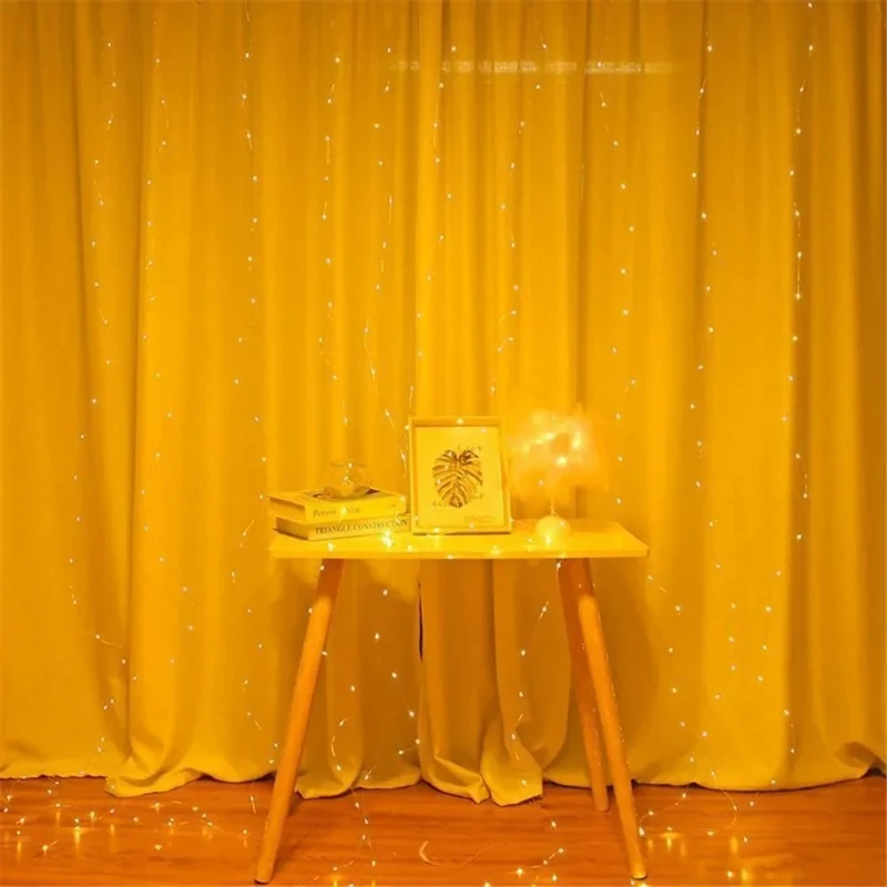 أضواء ستارة LED تعمل بمنفذ USB مع جهاز تحكم عن بعد لتزيين عطلة عيد الميلاد للمنزل وحفلات الزفاف وأعياد الميلاد وغرفة النوم