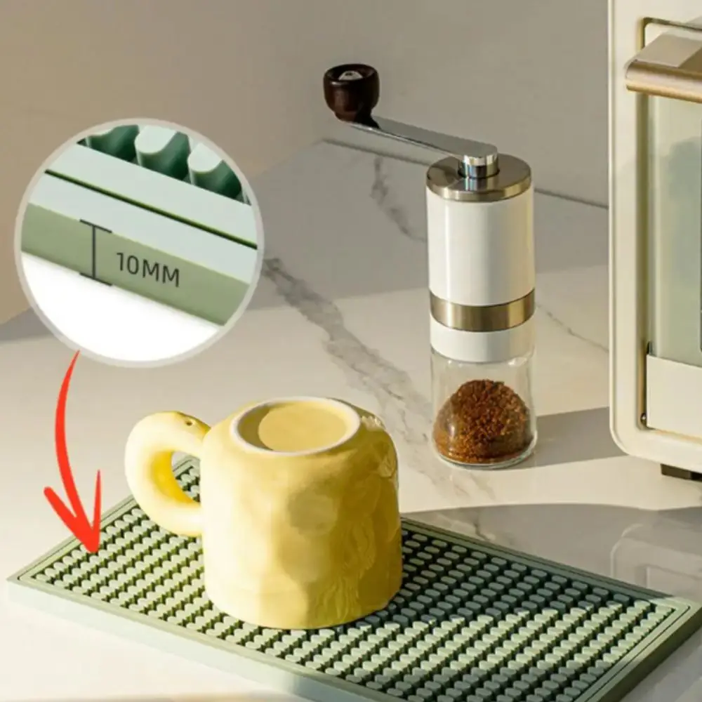 

Жаростойкий барный коврик для сушки стекла, нескользящий утолщенный изоляционный коврик, многоразовый силиконовый материал, коврик для столешницы, использование бармена