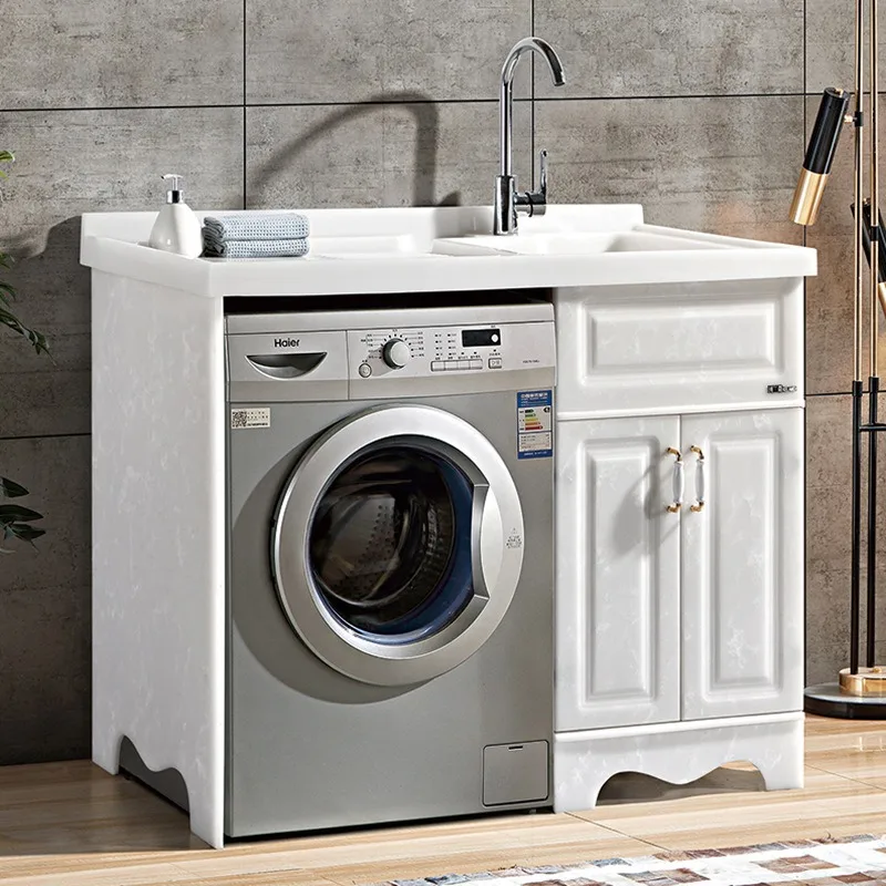 Balcony jade laundry cabinet combination, washing machine significant other drum washing machine bathroom cabinet corner
