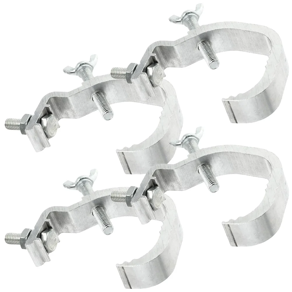 

4 Pcs Lamp Hook Stage Light Clamps Metal Truss Hooks Heavy Duty Moving Head Accessories Spotlight O-clamp Aluminum Lights